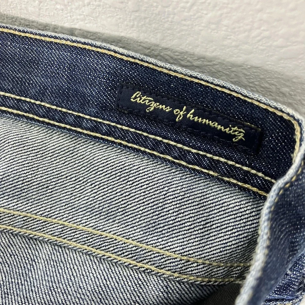 Citizens Of Humanity Jagger Bootcut Jeans Mens 30 Blue Distressed Denim USA